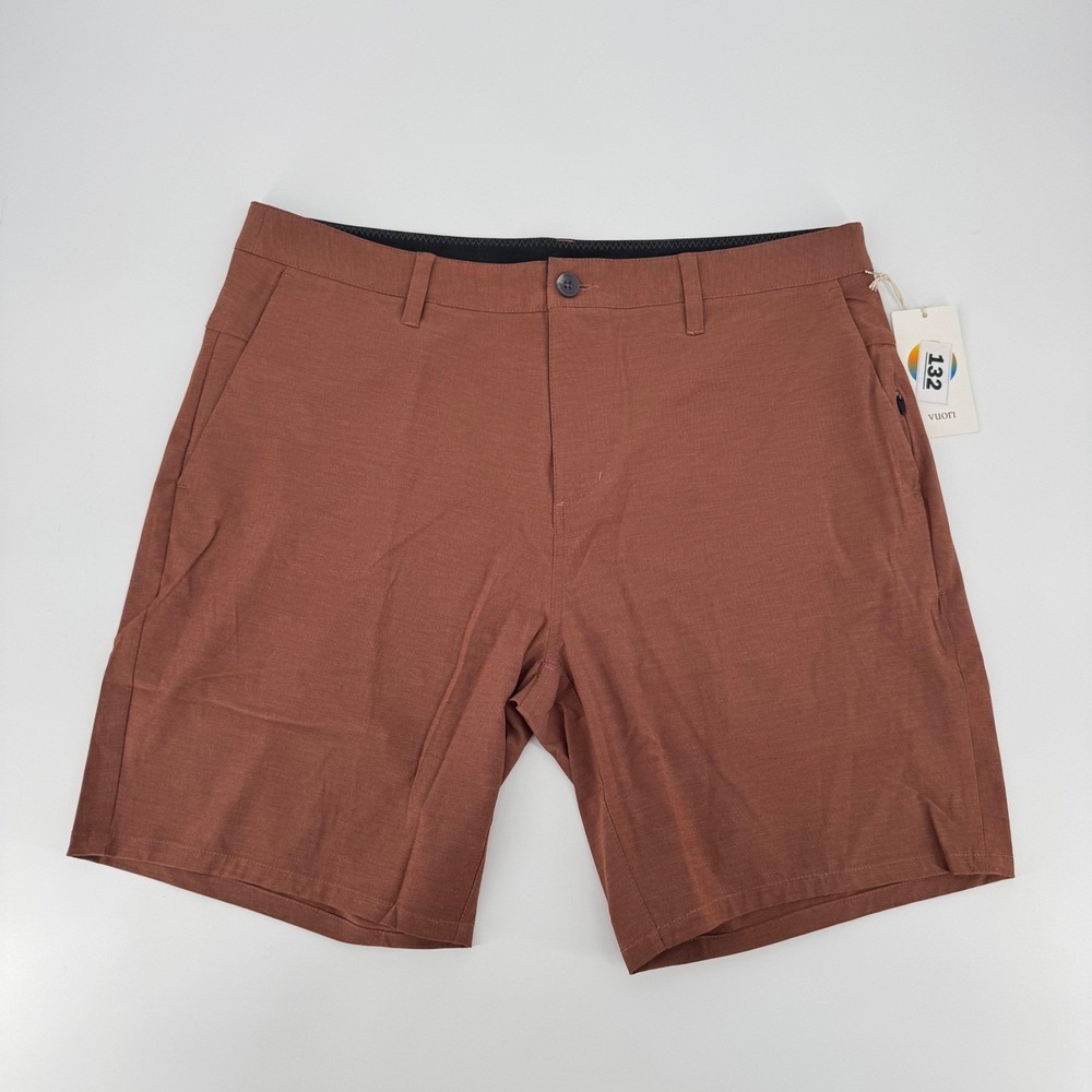 Vuori Aim Short Mens 36 Sedona Brown Performance Travel Chino Shorts V368 NEW